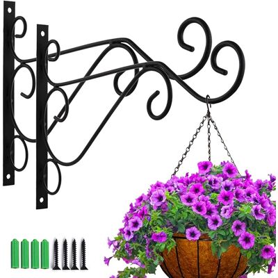 Zone Ganci Da Parete In Ferro Per Piante, Ganci Per Piante Sospese, Staffa Decorativa Da Parete Per Vasi Di Fiori, Lanterne, Campanelli A Vento (geometrici) Zone Ganci Da Parete In Ferro Per Piante, Ganci Per Piante Sospese, Staffa Decorativa Da Parete Per Vasi Di Fiori, Lanterne, Campanelli A Vento (geometrici)