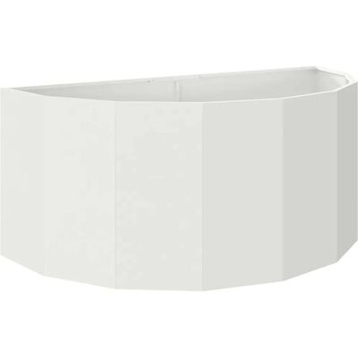 HELLOSHOP26 Fioriera Semi-tonda Moderna 120 X 60 X 50 Cm Facile Da Mantenere Chic In Acciaio Bianco 020052944 HELLOSHOP26 Fioriera Semi-tonda Moderna 120 X 60 X 50 Cm Facile Da Mantenere Chic In Acciaio Bianco 020052944