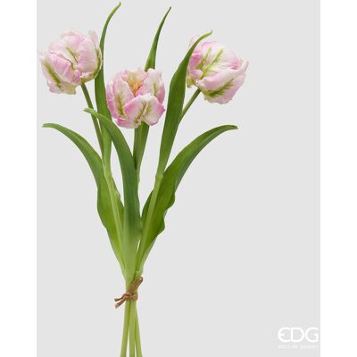 EDG Enzo De Gasperi Bouquete Tulipano Parrot X3 H 40 Cm Con Bocciolo Lilac EDG Enzo De Gasperi Bouquete Tulipano Parrot X3 H 40 Cm Con Bocciolo Lilac