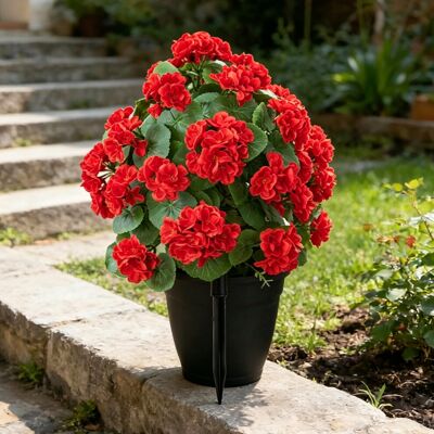OEM Fiore Di Begonia Artificiale Con Paletto Da Terra, Per-rose OEM Fiore Di Begonia Artificiale Con Paletto Da Terra, Per-rose