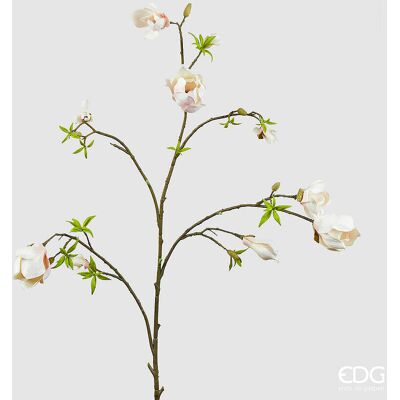EDG Enzo De Gasperi Magnolia Jumbo Ramo H 140 Cm Pianta Artificiale Colore Bianco Rosa EDG Enzo De Gasperi Magnolia Jumbo Ramo H 140 Cm Pianta Artificiale Colore Bianco Rosa