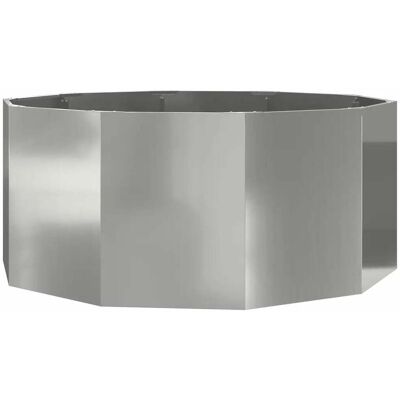 HELLOSHOP26 Pratica Fioriera Rotonda Da Esterno 120 X 120 X 50 Cm Atmosfera Moderna In Acciaio Zincato Argento 020052990 HELLOSHOP26 Pratica Fioriera Rotonda Da Esterno 120 X 120 X 50 Cm Atmosfera Moderna In Acciaio Zincato Argento 020052990
