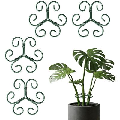 AULEDIO 4 Pezzi Bastone Per Piante Rampicanti – Supporto In Ferro, Asta Regolabile Con Design Unico Per Favorire La Crescita Di Piante Rampicanti Piccole E Medie, Colore Verde AULEDIO 4 Pezzi Bastone Per Piante Rampicanti – Supporto In Ferro, Asta Regolabile Con Design Unico Per Favorire La Crescita Di Piante Rampicanti Piccole E Medie, Colore Verde