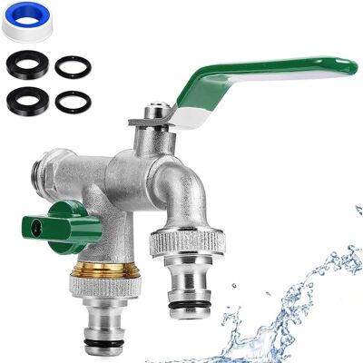 OEM Rubinetto Doppio Da 1/2 Pollice, Rubinetto Da Giardino, Rubinetto Doppio In Ottone Con 2x 3/4 Pollici, Doppio Collegamento Ed Estremità Del Tubo Per Giardino, Casa E Industria (verde) OEM Rubinetto Doppio Da 1/2 Pollice, Rubinetto Da Giardino, Rubinetto Doppio In Ottone Con 2x 3/4 Pollici, Doppio Collegamento Ed Estremità Del Tubo Per Giardino, Casa E Industria (verde)