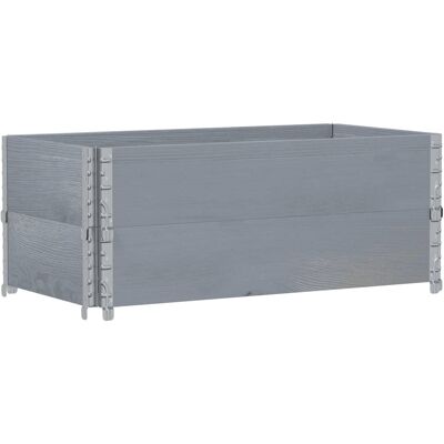HELLOSHOP26 Fioriera Rialzata Per Piante Fiori Terrazzo Giardino 100 X 50 Cm Legno Massello Di Pino Grigio 020037281 HELLOSHOP26 Fioriera Rialzata Per Piante Fiori Terrazzo Giardino 100 X 50 Cm Legno Massello Di Pino Grigio 020037281