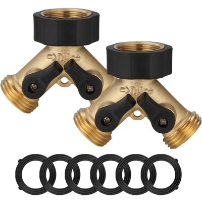 OEM Raccordo A Y Per Tubo Da Giardino A 2 Vie, Connettore In Ottone Resistente, Raccordo A Y, Adattatore Per Tubo Da Giardino Con 2 Valvole, Adattatore Per Rubinetto Per Irrigazione A Goccia, Confezione D OEM Raccordo A Y Per Tubo Da Giardino A 2 Vie, Connettore In Ottone Resistente, Raccordo A Y, Adattatore Per Tubo Da Giardino Con 2 Valvole, Adattatore Per Rubinetto Per Irrigazione A Goccia, Confezione D