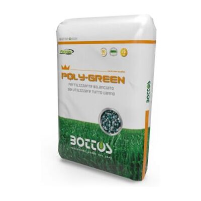 BOTTOS - Poly Green 18-8-12 Concime Prato Cessione Controllata Universale 25 Kg BOTTOS - Poly Green 18-8-12 Concime Prato Cessione Controllata Universale 25 Kg