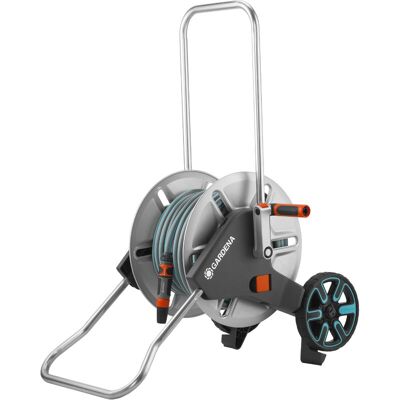 Gardena Carrello Avvolgitubo In Metallo Con Tubo 25 M, 15 Mm (5/8'), Lancia Irrigazione E Raccordi Cleverroll M (18543-26) - Gardena Carrello Avvolgitubo In Metallo Con Tubo 25 M, 15 Mm (5/8'), Lancia Irrigazione E Raccordi Cleverroll M (18543-26) -