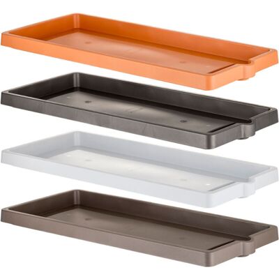 Bama Sottovaso Per Fioriera Rettangolare Cm 94 X 36 X 5,5 - Ghiaccio Bama Sottovaso Per Fioriera Rettangolare Cm 94 X 36 X 5,5 - Ghiaccio
