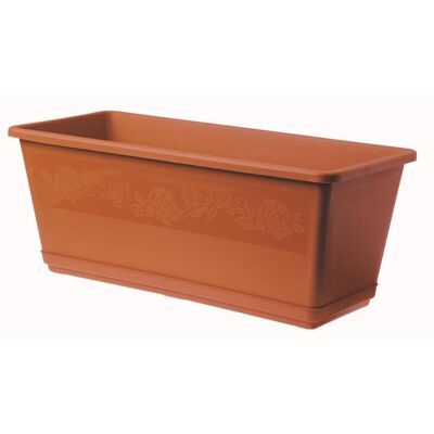 Bama Fioriera Balconella Cm 40 C/sottovaso Terracotta Bama Fioriera Balconella Cm 40 C/sottovaso Terracotta