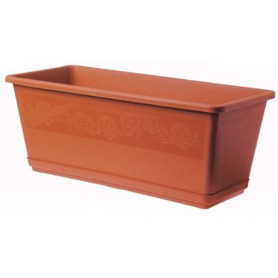 Bama Fioriera Balconella Cm 50 C/sottovaso Terracotta Bama Fioriera Balconella Cm 50 C/sottovaso Terracotta