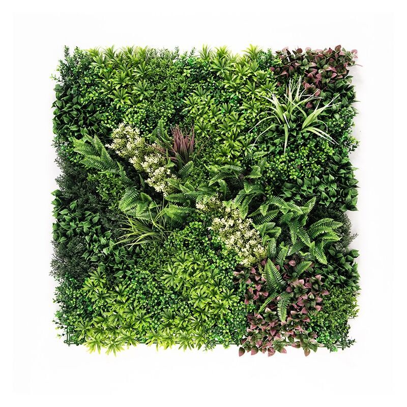 VERDEVIP - hera Modulo c – Mix of green and colored leaves and flowers – cm. 100×100