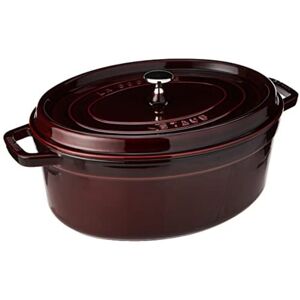 Staub - Cocotte En Fonte Émaillée Avec Couvercle, Tous Feux Dont Induction, 6 À 7 Personnes, Ovale, 33 Cm, 6,70 L, 8,2 Kg, Grenadine Staub - Cocotte En Fonte Émaillée Avec Couvercle, Tous Feux Dont Induction, 6 À 7 Personnes, Ovale, 33 Cm, 6,70 L, 8,2 Kg, Grenadine