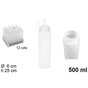 TRADE SHOP TRAESIO - Set 12pz Bottiglie Dosatore Plastica Beccuccio Per Salse Condimenti 500ml 102785 - TRADE SHOP TRAESIO - Set 12pz Bottiglie Dosatore Plastica Beccuccio Per Salse Condimenti 500ml 102785 -