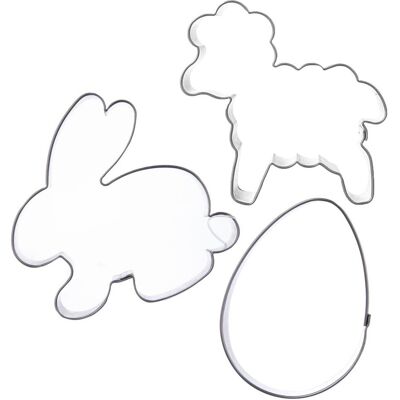 OEM Tagliabiscotti In Acciaio Per Dolciumi/biscotti Di Pan Di Zenzero, Set Di 3 Pezzi Per Pasqua. OEM Tagliabiscotti In Acciaio Per Dolciumi/biscotti Di Pan Di Zenzero, Set Di 3 Pezzi Per Pasqua.
