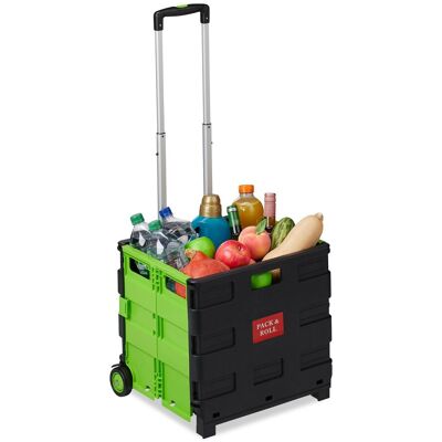 RELAXDAYS 2x Carrello Portaspesa Pieghevole, Manico Telescopico, 2 Ruote Gomma,fino A 35 Kg, Trolley Spesa, Alluminio, Verde RELAXDAYS 2x Carrello Portaspesa Pieghevole, Manico Telescopico, 2 Ruote Gomma,fino A 35 Kg, Trolley Spesa, Alluminio, Verde