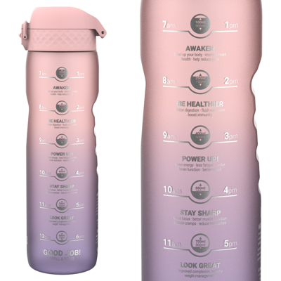 Ion8 Rosa e Viola 1000Ml Bottiglia d'acqua Antifuga - Bottiglia d'acqua Ion8 Rosa e Viola 1000Ml Bottiglia d'acqua Antifuga - Bottiglia d'acqua