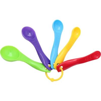 ENSOLEILLE Vtiziklensemble De Cinq Cuillères À Mesurer Colorées En Plastique, Cuillère À Mesurer Pour La Cuisson, Aide À La Mesure, En Différentes Tailles (5 Pièces Colorées) ENSOLEILLE Vtiziklensemble De Cinq Cuillères À Mesurer Colorées En Plastique, Cuillère À Mesurer Pour La Cuisson, Aide À La Mesure, En Différentes Tailles (5 Pièces Colorées)