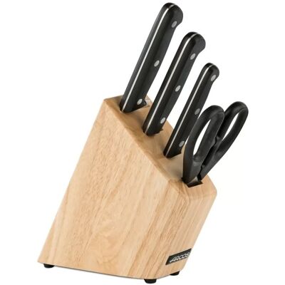 ARCOS Blocco Di 3 Coltelli + Forbici Nere - 285000 ARCOS Blocco Di 3 Coltelli + Forbici Nere - 285000