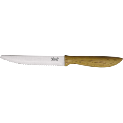 SALVINELLI Coltello Bistecca Inox Legno Bistrot Set 6 Pz Cm 11,5 SALVINELLI Coltello Bistecca Inox Legno Bistrot Set 6 Pz Cm 11,5