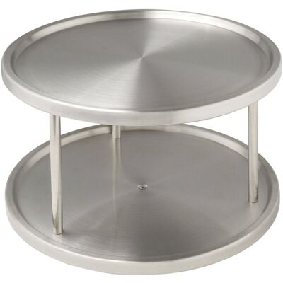 Wenko Piatto Girevole In Acciaio Inox Duo - 2 Superfici Girevoli, Acciaio Inossidabile, 26.5 X 15.5 X 26.5 Cm, Argento Opaco - Wenko Piatto Girevole In Acciaio Inox Duo - 2 Superfici Girevoli, Acciaio Inossidabile, 26.5 X 15.5 X 26.5 Cm, Argento Opaco -