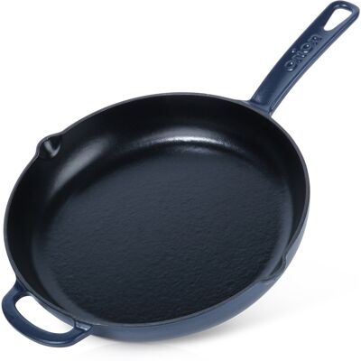 OEM Padella In Ghisa Smaltata Per Gas, Induzione, Grill, Camino, Forno, 28 Cm OEM Padella In Ghisa Smaltata Per Gas, Induzione, Grill, Camino, Forno, 28 Cm