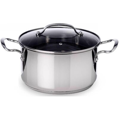 MEPRA Sintesi Pentola Coperchio Vetro Acciaio Inox 24 Cm MEPRA Sintesi Pentola Coperchio Vetro Acciaio Inox 24 Cm