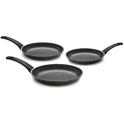 Olympia Set 3 Padelle Ø20-24-28 Cm In Alluminio Pressofuso Antiaderente Hard Cook Olympia Set 3 Padelle Ø20-24-28 Cm In Alluminio Pressofuso Antiaderente Hard Cook