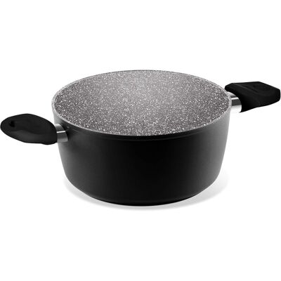 AETERNUM Casseruola 2 Manici Antiaderente Black Pearl, D. 24 Cm AETERNUM Casseruola 2 Manici Antiaderente Black Pearl, D. 24 Cm