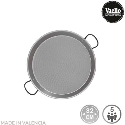 Vaello Padella Per Paella In Acciaio Lucido Per Piano A Induzione E Vetroceramica Ø32cm (5 Persone). Vaello Padella Per Paella In Acciaio Lucido Per Piano A Induzione E Vetroceramica Ø32cm (5 Persone).