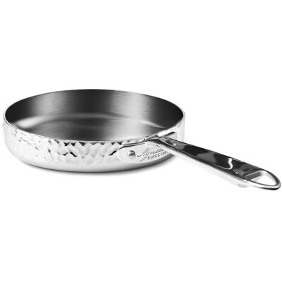 AGNELLI Padella Aluinox Martellato 3ply 24x6 Cm 1 Manico Acciaio Inox AGNELLI Padella Aluinox Martellato 3ply 24x6 Cm 1 Manico Acciaio Inox