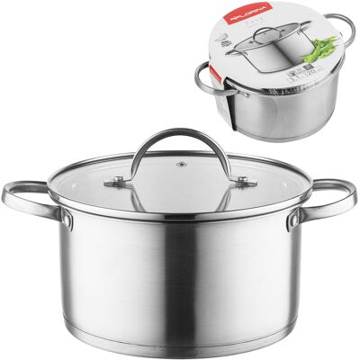 OEM Pentola Florina Fava In Acciaio Inox Con Coperchio, 20 Cm, 3,1 L OEM Pentola Florina Fava In Acciaio Inox Con Coperchio, 20 Cm, 3,1 L