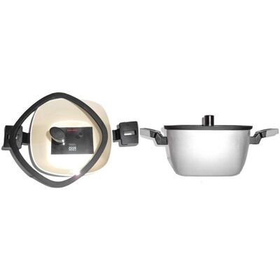 ALLUFLON Moneta Forma Casseruola Ceramica Con Coperchio 24cm ALLUFLON Moneta Forma Casseruola Ceramica Con Coperchio 24cm