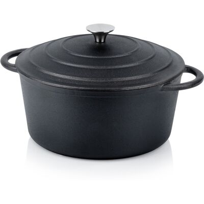 OEM Pentola In Ghisa Con Coperchio, Calderone, Teglia Da Forno, Teglia Rotonda Da Forno, 26 Cm, 5 L OEM Pentola In Ghisa Con Coperchio, Calderone, Teglia Da Forno, Teglia Rotonda Da Forno, 26 Cm, 5 L