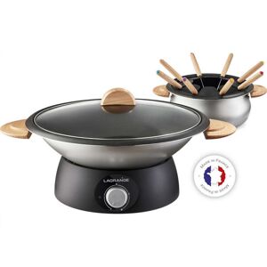 Lagrange Set Wok E Fonduta Elettrica 900w 8 Forchette - 349019 Lagrange Set Wok E Fonduta Elettrica 900w 8 Forchette - 349019