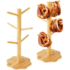 SIENTICE 2 Portapretzel In Bambù, 6 Bracci, Altezza 33 Cm, Portasalsicce O Portabicchieri, Portabicchieri Per Pretzel A Forma Di Albero SIENTICE 2 Portapretzel In Bambù, 6 Bracci, Altezza 33 Cm, Portasalsicce O Portabicchieri, Portabicchieri Per Pretzel A Forma Di Albero