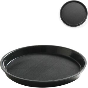 HENDI Vassoio Da Cameriere Rotondo Antiscivolo E Resistente Con Bordo, Diametro 36 Cm - Nero HENDI Vassoio Da Cameriere Rotondo Antiscivolo E Resistente Con Bordo, Diametro 36 Cm - Nero