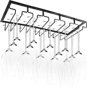 BASETBL Portabicchieri Da Appendere, Con 4 Binari Per 10-15 Bicchieri, 60 X 22,5 X 5 Cm BASETBL Portabicchieri Da Appendere, Con 4 Binari Per 10-15 Bicchieri, 60 X 22,5 X 5 Cm