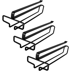 DPZO Portabicchieri Da Vino Sospeso In 3 Pezzi, Portabicchieri Da Vino Sottopensile, Portabicchieri Sospeso, Gancio Per Bicchieri In Metallo DPZO Portabicchieri Da Vino Sospeso In 3 Pezzi, Portabicchieri Da Vino Sottopensile, Portabicchieri Sospeso, Gancio Per Bicchieri In Metallo