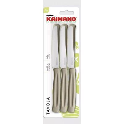 KAIMANO Coltello Da Tavola Seghettato Manico Tortora KAIMANO Coltello Da Tavola Seghettato Manico Tortora