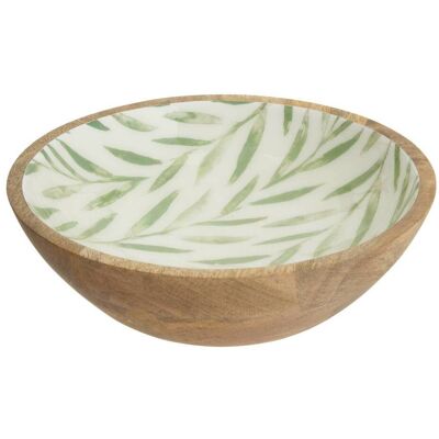 ATMOSPHERA Insalatiera Inaya D25cm Verde Oliva E Mango - Créateur D'Intérieur ATMOSPHERA Insalatiera Inaya D25cm Verde Oliva E Mango - Créateur D'Intérieur