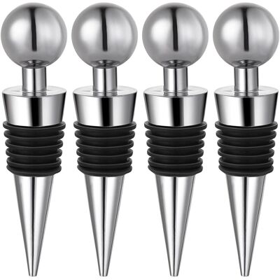 ARNAULT Set Di 4 Tappi Riutilizzabili Per Bottiglie Di Vino, Champagne, Prosecco, Birra E Liquori. ARNAULT Set Di 4 Tappi Riutilizzabili Per Bottiglie Di Vino, Champagne, Prosecco, Birra E Liquori.