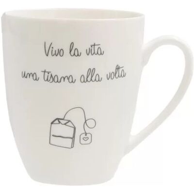 ALTRO Mug Gli Onesti Buonanotte 450ml Bianco La Porcellana Bianca ALTRO Mug Gli Onesti Buonanotte 450ml Bianco La Porcellana Bianca