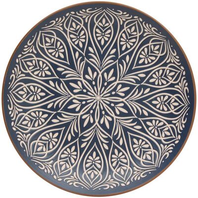 ATMOSPHERA Set Di 6 Piatti Ines D27cm Blu - Créateur D'Intérieur ATMOSPHERA Set Di 6 Piatti Ines D27cm Blu - Créateur D'Intérieur