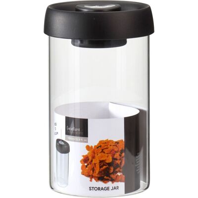 ALTRO Barattolo In Vetro Borosilicato Con Pompa Sottovuoto, 1000 Ml, Trasparente/nero ALTRO Barattolo In Vetro Borosilicato Con Pompa Sottovuoto, 1000 Ml, Trasparente/nero