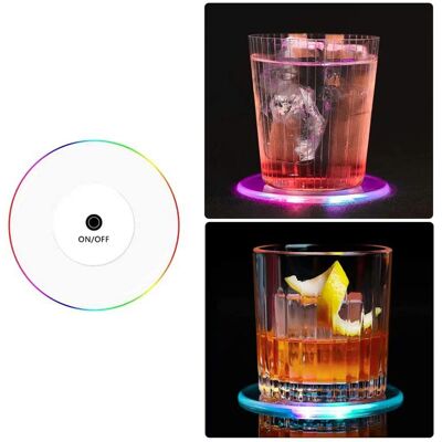 VISTRECK Sottobicchieri In Cristallo Acrilico Con Luci Led, 3 Pezzi, Per Tazza Sottile, Bicchiere Da Cocktail, Bar, Barman Illuminato. VISTRECK Sottobicchieri In Cristallo Acrilico Con Luci Led, 3 Pezzi, Per Tazza Sottile, Bicchiere Da Cocktail, Bar, Barman Illuminato.