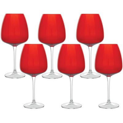 FADE Set 6 Calici Vino Rosso Cristallo Passion Rosso Cl 77 FADE Set 6 Calici Vino Rosso Cristallo Passion Rosso Cl 77