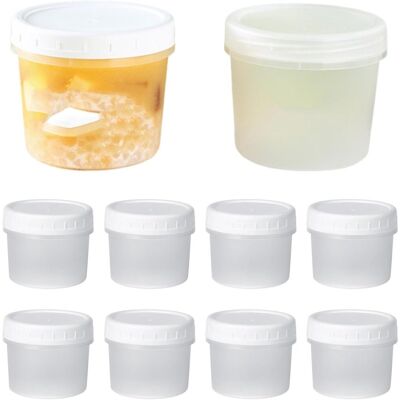 PZUBZOT Set Di 10 Vasetti Per Alimenti - Piccoli Contenitori Per Alimenti - Coperchi Riutilizzabili - 160 Ml - Per Frutta, Marmellate, Salse, Yogurt, Gelato, Snack, Ecc. - 7 X 6 Cm - Trasparenti PZUBZOT Set Di 10 Vasetti Per Alimenti - Piccoli Contenitori Per Alimenti - Coperchi Riutilizzabili - 160 Ml - Per Frutta, Marmellate, Salse, Yogurt, Gelato, Snack, Ecc. - 7 X 6 Cm - Trasparenti