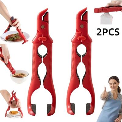 NO BRAND Set Di 2 Clip Da Cucina Antiscivolo Rosse Resistenti Al Calore Per Piatti E Ciotole, Dimensioni 22x8x5cm. NO BRAND Set Di 2 Clip Da Cucina Antiscivolo Rosse Resistenti Al Calore Per Piatti E Ciotole, Dimensioni 22x8x5cm.