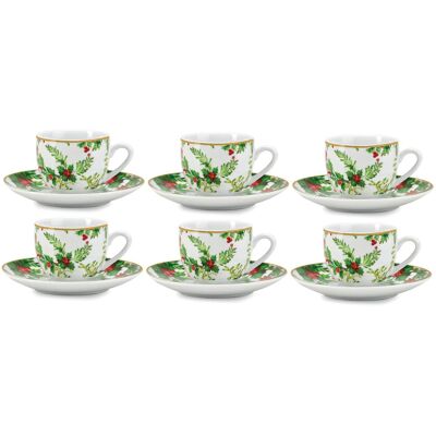 FADE Set 6 Tazze Caffè Con Piattino Redberry FADE Set 6 Tazze Caffè Con Piattino Redberry